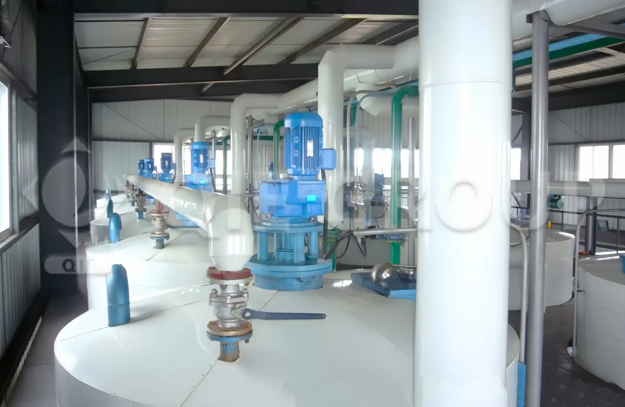 ورشة عمل لإزالة شمع زيت نخالة الأرز مع نظام إزالة الشمع الكامل ونظام التبريد