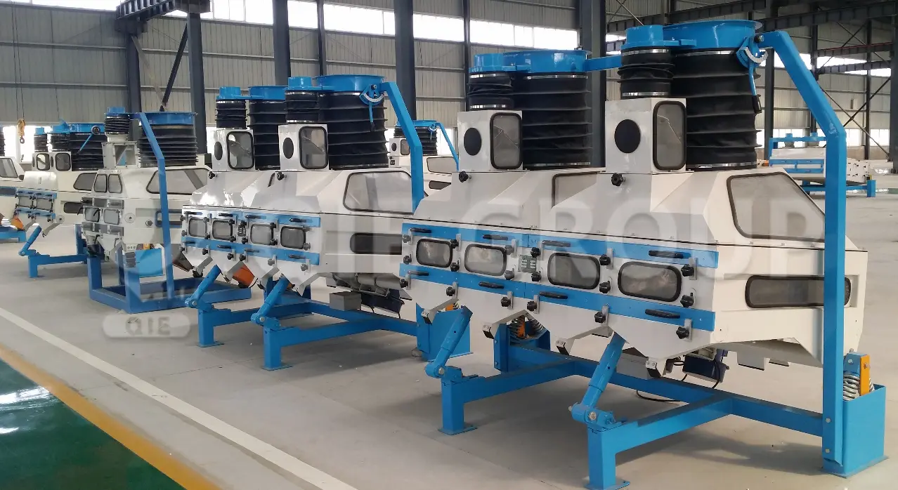 آلة إزالة الحجارة من البذور الزيتية لإزالة الحجارة والشوائب الثقيلة.