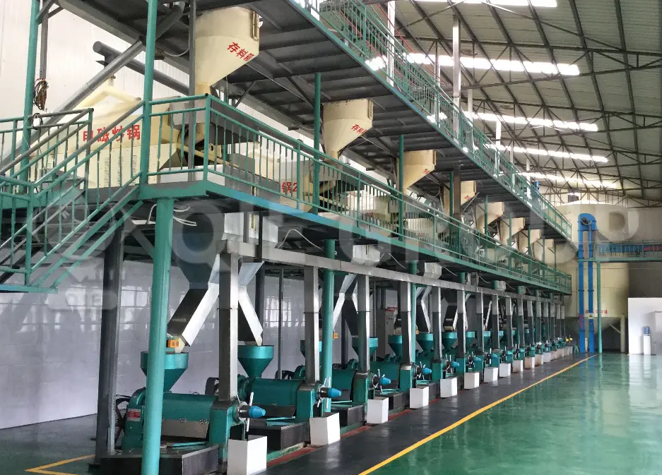 آلة عصر الزيت الصناعي في خط معالجة زيت الطعام